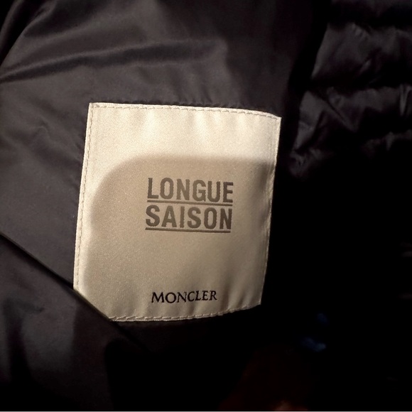 MONCLER Black Barbel Long Down Puffer Attached Hood Removable Mink Trim Sz 2 (M) - Picture 9 of 9